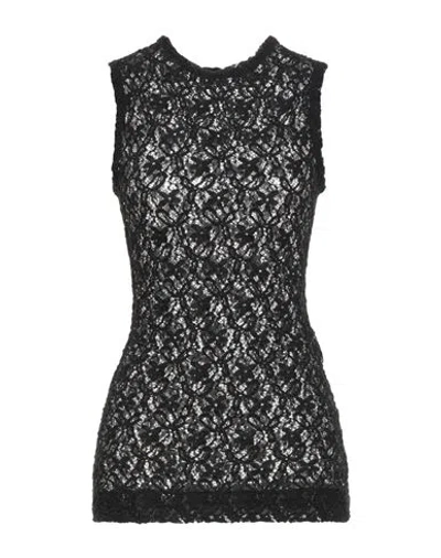Jil Sander Woman Top Black Size 4 Cotton, Polyamide, Elastane