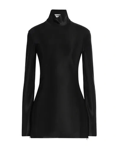 Jil Sander Woman Top Black Size 4 Viscose, Elastane In Black