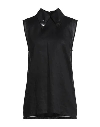 Jil Sander Woman Top Black Size 6 Cotton
