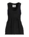 Jil Sander Crinkled Flared Top In Black