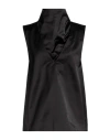 Jil Sander Woman Top Black Size 6 Cotton, Viscose In Black