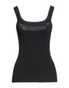 Jil Sander Woman Top Black Size 6 Viscose, Polyester In Black
