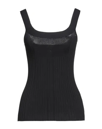Jil Sander Woman Top Black Size 6 Viscose, Polyester