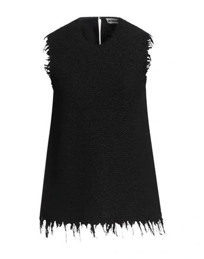 Jil Sander Woman Top Black Size 8 Silk, Viscose, Wool