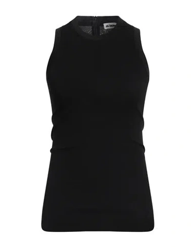 Jil Sander Woman Top Black Size L Silk