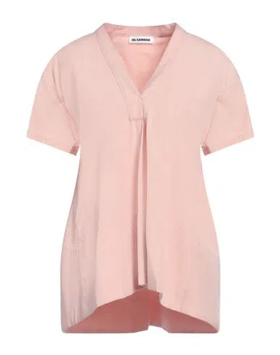 Jil Sander+ Woman Top Blush Size 10 Cotton In Pink