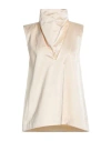 Jil Sander Woman Top Cream Size 0 Cotton, Viscose In White