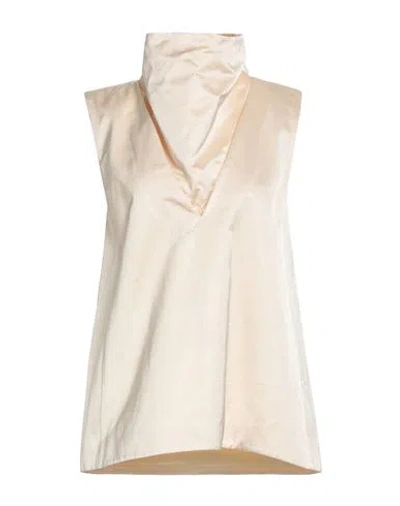 Jil Sander Woman Top Cream Size 0 Cotton, Viscose In White