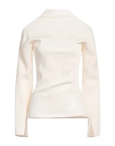 Jil Sander Woman Top Cream Size 00 Viscose In White