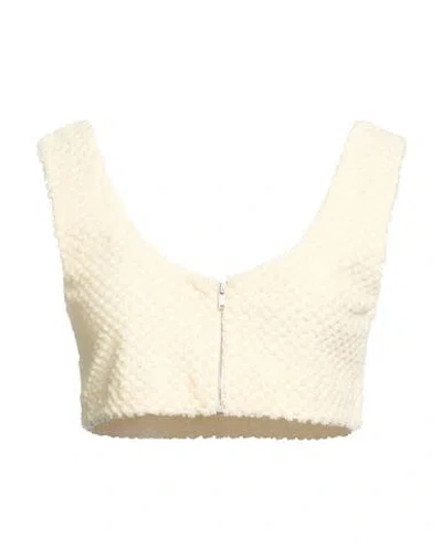 Jil Sander + Woman Top Cream Size 8 Cotton, Polyamide In Neutral