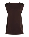 Jil Sander Woman Top Dark Brown Size 2 Viscose
