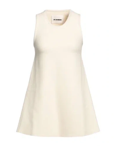 Jil Sander Woman Top Ivory Size 2 Viscose, Polyester In Neutral