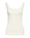 Jil Sander Woman Top Ivory Size 4 Viscose, Polyester In White