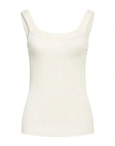 Jil Sander Woman Top Ivory Size 4 Viscose, Polyester In White