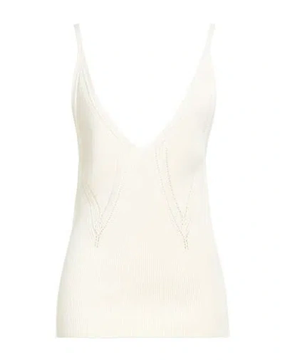 Jil Sander Woman Top Ivory Size 6 Viscose, Cotton, Polyamide In White