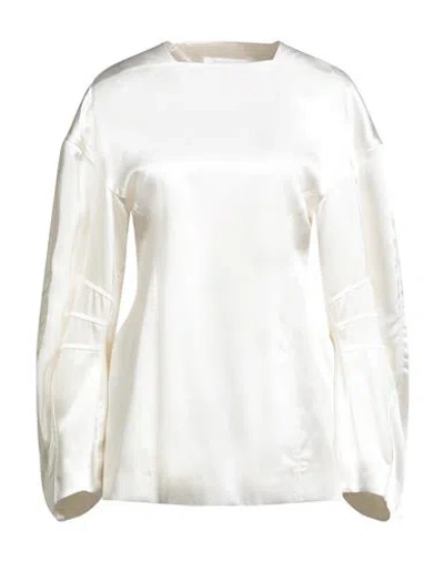Jil Sander Woman Top Ivory Size 6 Viscose In White