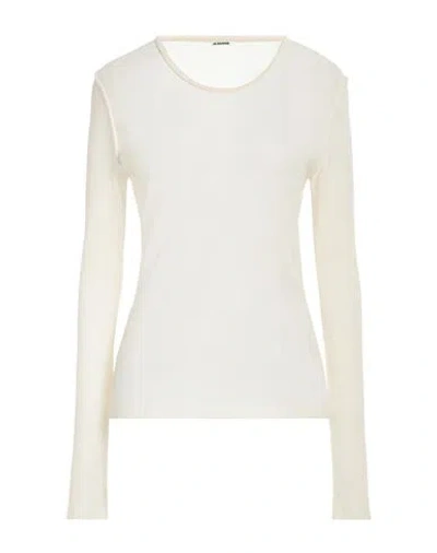 Jil Sander Woman Top Ivory Size 8 Cotton, Polyester In White