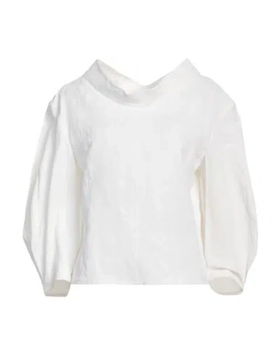 Jil Sander Woman Top Ivory Size 8 Linen