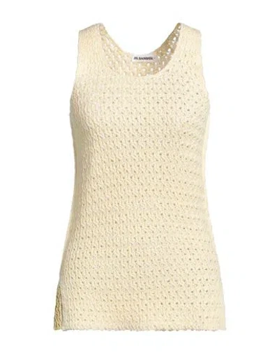 Jil Sander Woman Top Light Yellow Size 00 Cotton, Polyamide In White