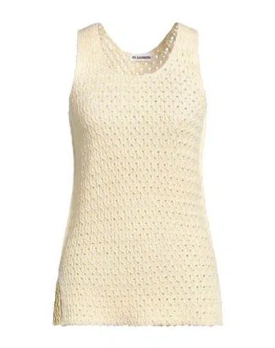 Jil Sander Woman Top Pastel Yellow Size 00 Cotton, Polyamide