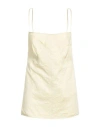 Jil Sander Woman Top Pastel Yellow Size 6 Cotton, Viscose, Polyamide