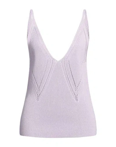 Jil Sander Woman Top Lilac Size 10 Viscose, Cotton, Polyamide In Purple