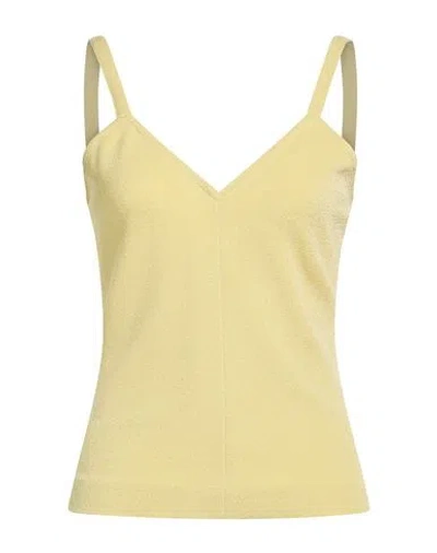 Jil Sander Woman Top Pastel Yellow Size 2 Viscose, Polyamide, Elastane