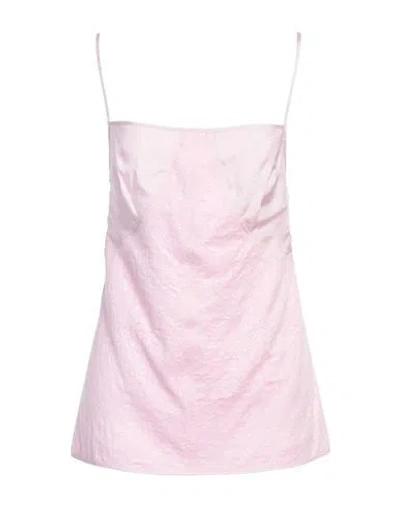 Jil Sander Woman Top Pink Size 6 Cotton, Viscose, Polyamide