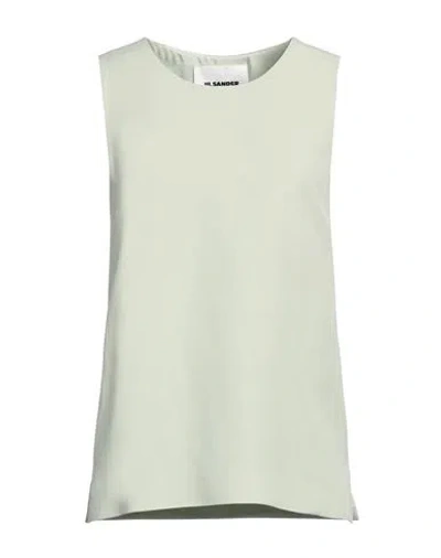 Jil Sander Woman Top Sage Green Size 4 Viscose, Linen