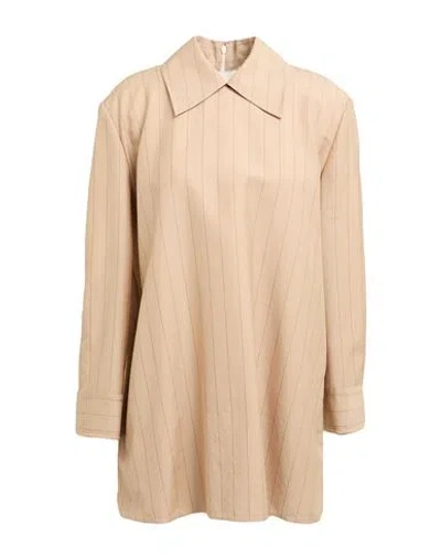 Jil Sander Woman Top Sand Size 2 Wool, Mohair Wool In Neutral