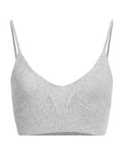 Jil Sander Woman Top Sky Blue Size 12 Cashmere, Elastane
