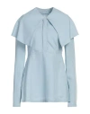 Jil Sander Woman Top Sky Blue Size 2 Viscose, Silk In Blue