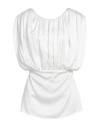 Jil Sander Woman Top White Size 2 Acetate, Viscose In White