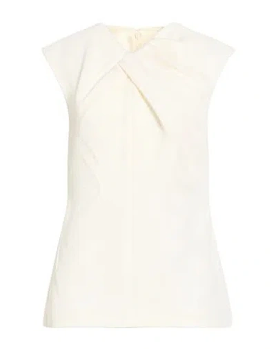 Jil Sander Woman Top White Size 8 Viscose, Polyamide, Elastane