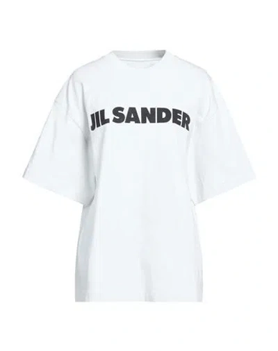 Jil Sander Woman T-shirt Light Grey Size M Cotton In White
