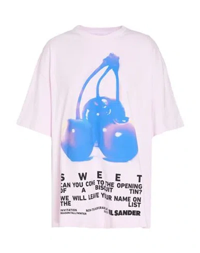 Jil Sander Woman T-shirt Pink Size L Cotton In Purple