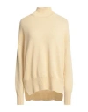 Jil Sander Woman Turtleneck Beige Size S Cashmere
