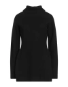 Jil Sander Woman Turtleneck Black Size 6 Wool In Black