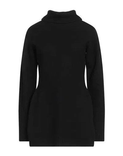 Jil Sander Woman Turtleneck Black Size 6 Wool