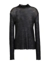 Jil Sander Woman Turtleneck Black Size 6 Wool In Black