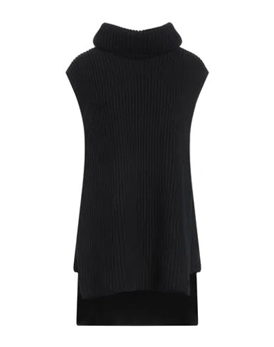 Jil Sander Woman Turtleneck Black Size 8 Wool