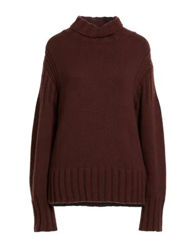 Jil Sander + Woman Turtleneck Brown Size 6 Cashmere
