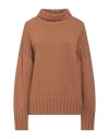 Jil Sander Woman Turtleneck Brown Size 6 Cashmere
