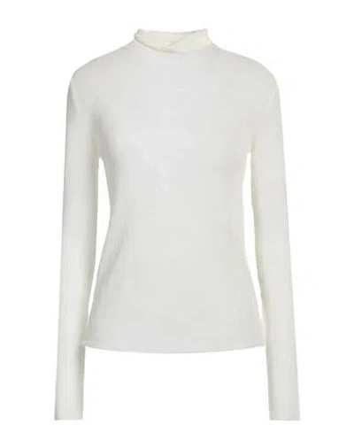 JIL SANDER JIL SANDER WOMAN TURTLENECK CREAM SIZE 6 WOOL