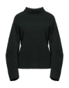 Jil Sander Woman Turtleneck Dark Green Size 6 Wool, Viscose, Polyamide, Elastane In Green