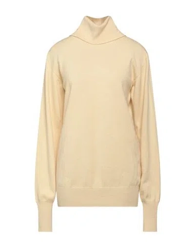 Jil Sander Woman Turtleneck Light Yellow Size 4 Cashmere