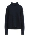 Jil Sander Woman Turtleneck Midnight Blue Size 4 Cashmere, Cotton, Polyester