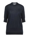 Jil Sander Woman Turtleneck Navy Size 10 Cashmere, Virgin Wool, Silk