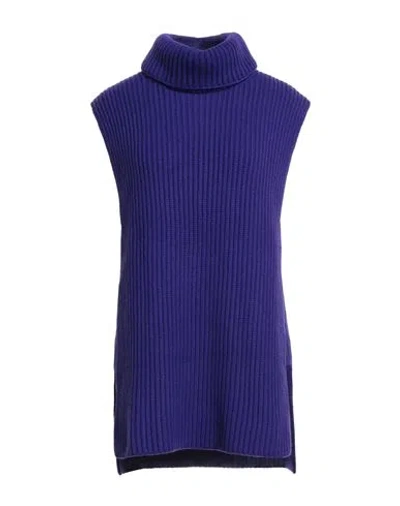 Jil Sander Woman Turtleneck Purple Size 6 Wool