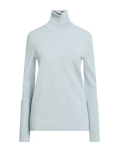 Jil Sander Woman Turtleneck Sky Blue Size 6 Viscose, Polyester